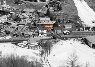 Plan aérien de Tignes les Brévières